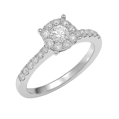 .75ct Diamond Illusion Shank White Gold Ring