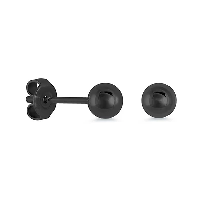 5MM Polished Steel Ball Stud Earrings