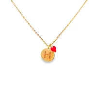 Heart & Initial Golden Necklace