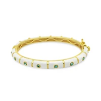 White/Blue Zirconia Kids Bangle Bracelet