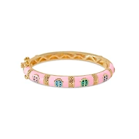 Pink Multi Color Ladybugs Bangle Kids Bracelet