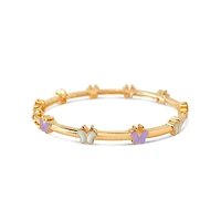 Purple/White Butterflies Kids Bangle Bracelet