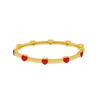 Red Hearts Kids Bangle Bracelet