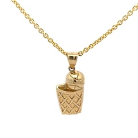 Basketball and Hoop Pendant