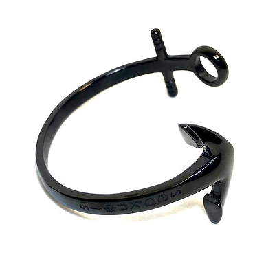 Open Anchor Cuff Steel Bracelet