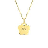 Flower Engravable Kids Necklace