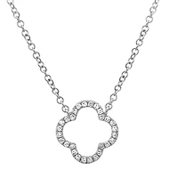.07ct Diamond Open Clover Necklace