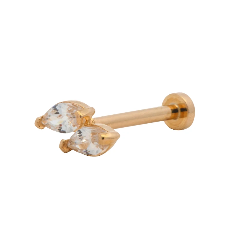 Double Marquise Zirconia Single Cartilage Earring