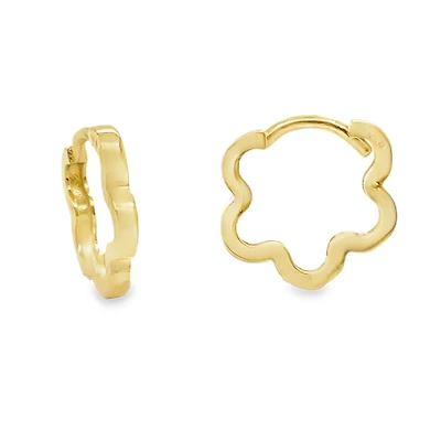 Flower Huggie Earrings