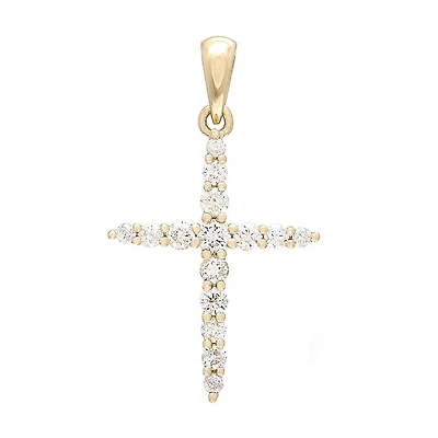 .25ct Diamond Cross 22MM Pendant