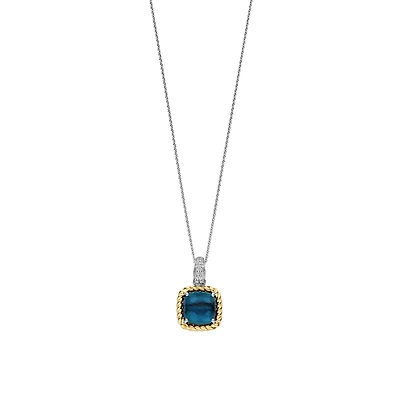 Cushion Twisted Frame Necklace