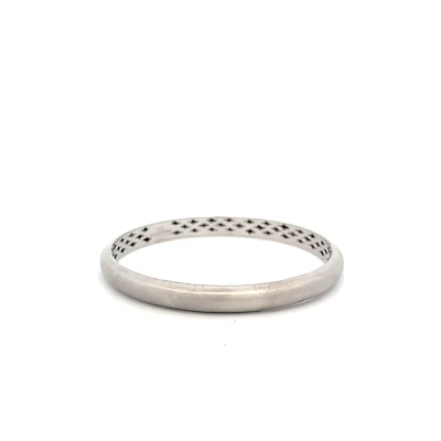 Rhodium Plated Silver Bangle Bracelet