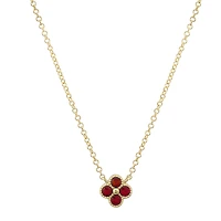 Clover Red Rubies Necklace
