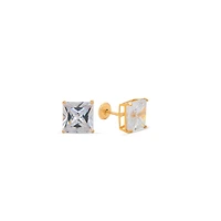 4MM Square CZ Stud Earrings