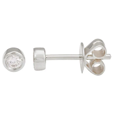 .10CT Diamond Bezel Set Stud Earrings
