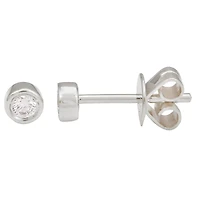 .10CT Diamond Bezel Set Stud Earrings
