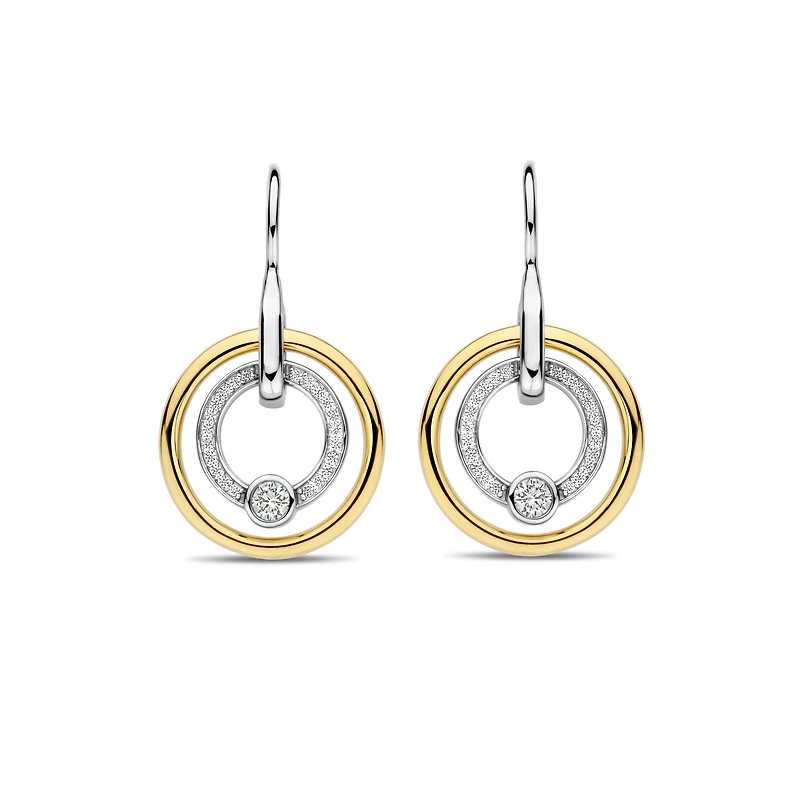 Shine Around Two Tone Earrings