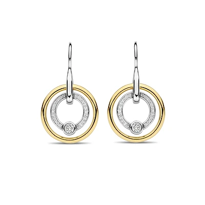 Shine Around Two Tone Earrings