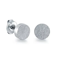Brushed Flat 7MM Stud Earrings