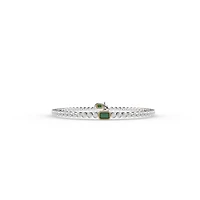 Bezel Set Green Emerald Tennis Bracelet
