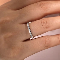 Braided White Gold ring