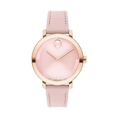 Bold Light Pink and Rose Gold 34MM Watch