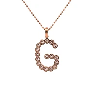 Rose Gold and Swarovski Initial Pendant