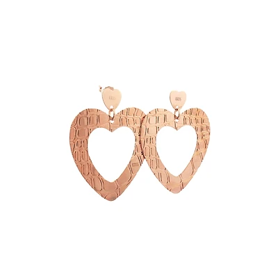 Open Heart Dangle Earrings