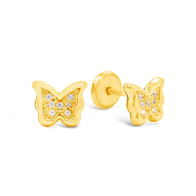 Shiny Butterflies Stud Earrings