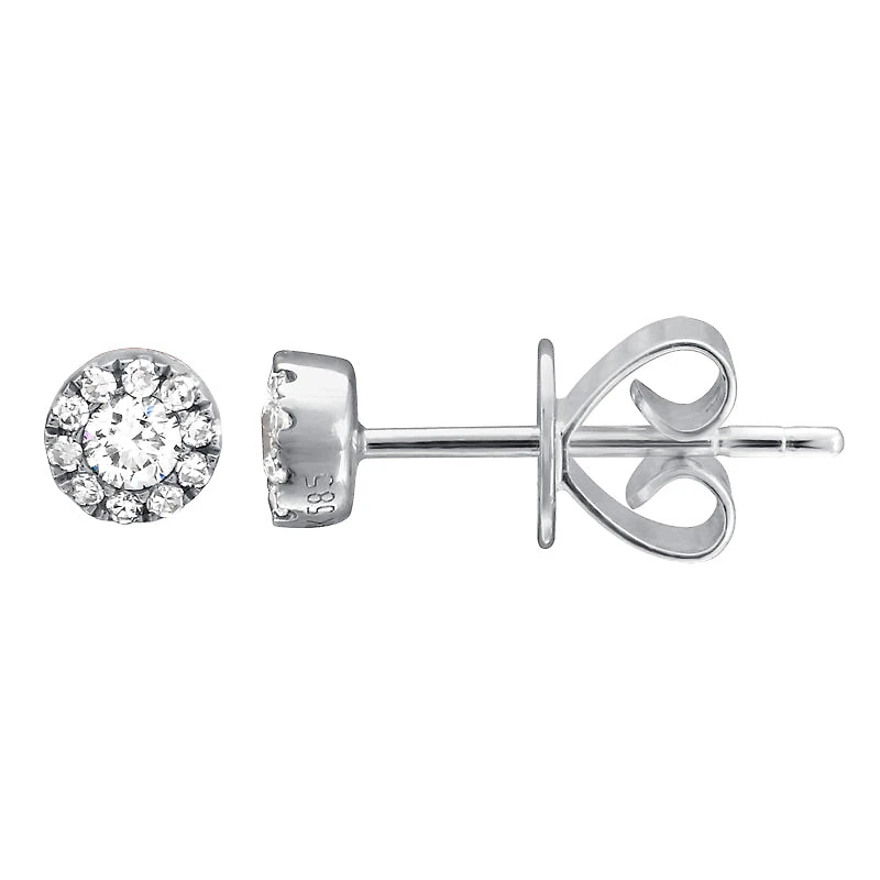 Halo .15ct Diamond Stud Earrings