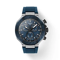 T-Race 45mm Watch with Blue Dial and Strap