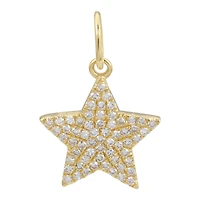 Star Pave Diamond Pendant 12.5MM