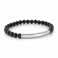 Matte Onyx Steel Tube Bracelet