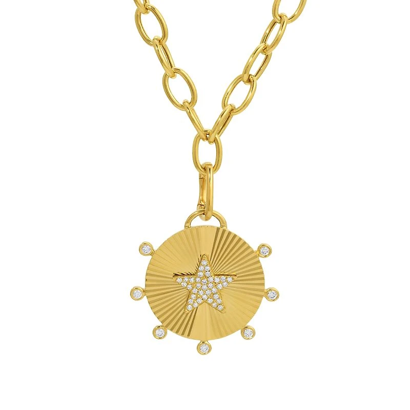 Star Diamond Oval Link Necklace