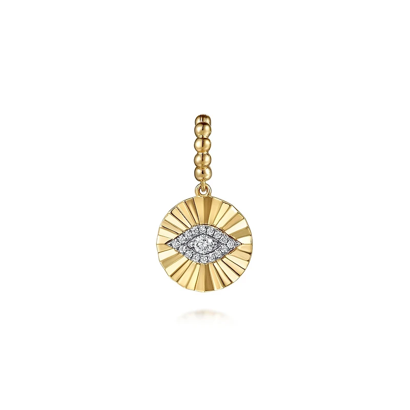 Evil Eye Diamond 15MM Pendant
