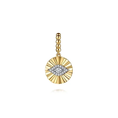 Evil Eye Diamond 15MM Pendant