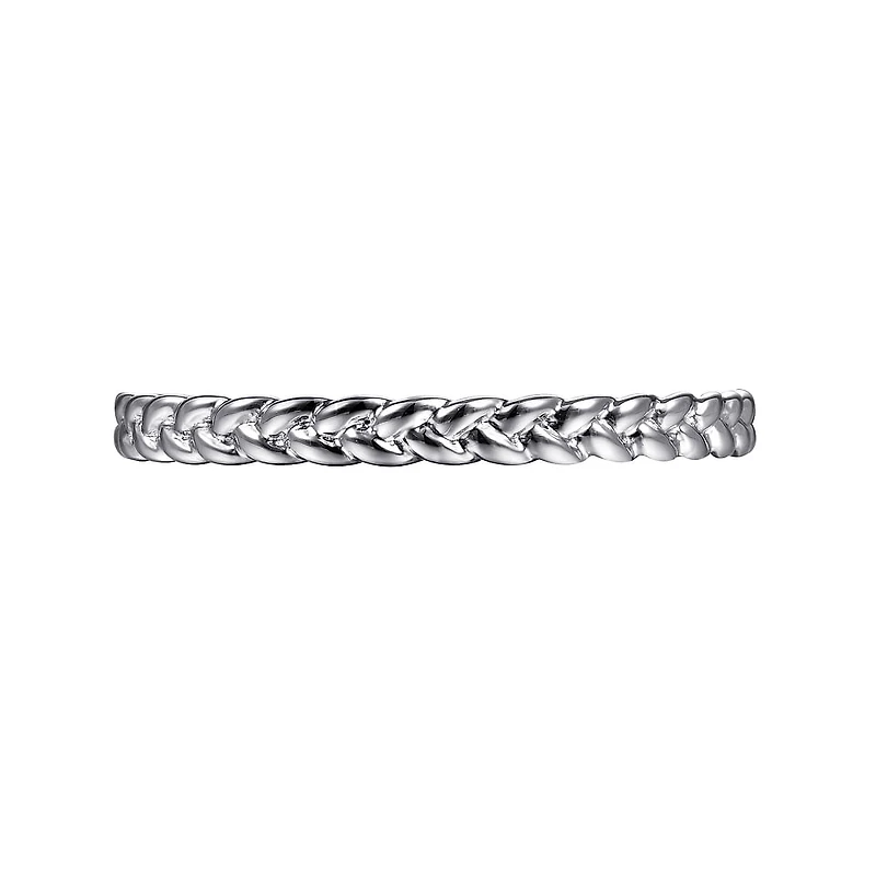 Braided White Gold ring