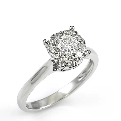 .50ct Diamond Illusion White Gold Ring