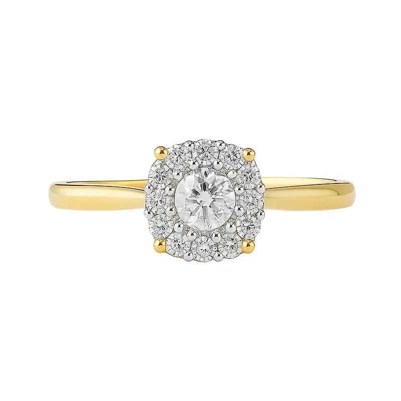 1.50ct Diamond Solitaire Illusion Yellow Gold Ring