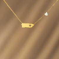 My Heart is Puerto Rico Island Necklace