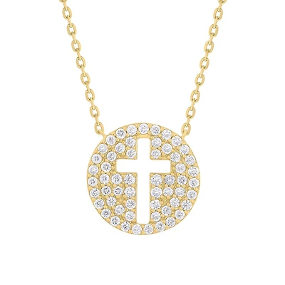 Cross Cutout Diamond Necklace