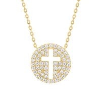 Cross Cutout Diamond Necklace