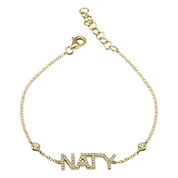 Custom Diamond Name Bracelet