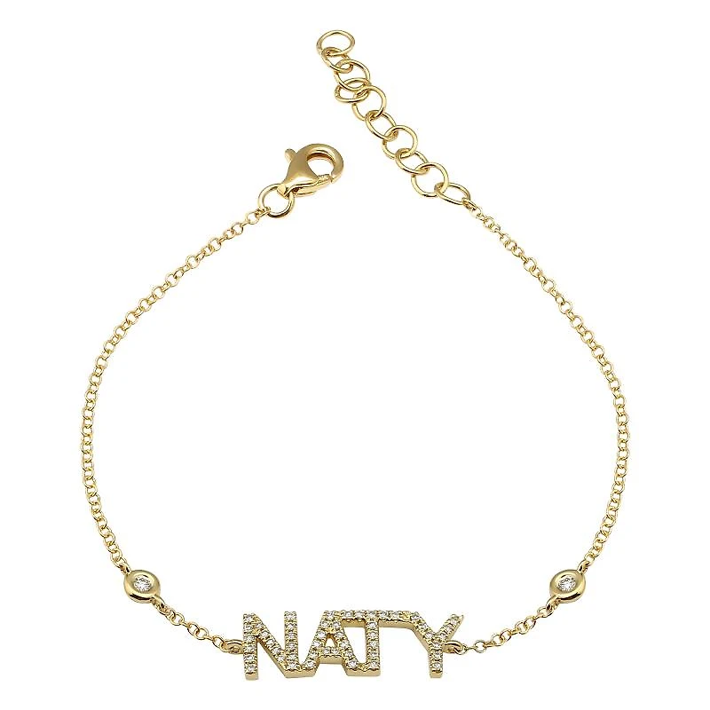 Custom Diamond Name Bracelet