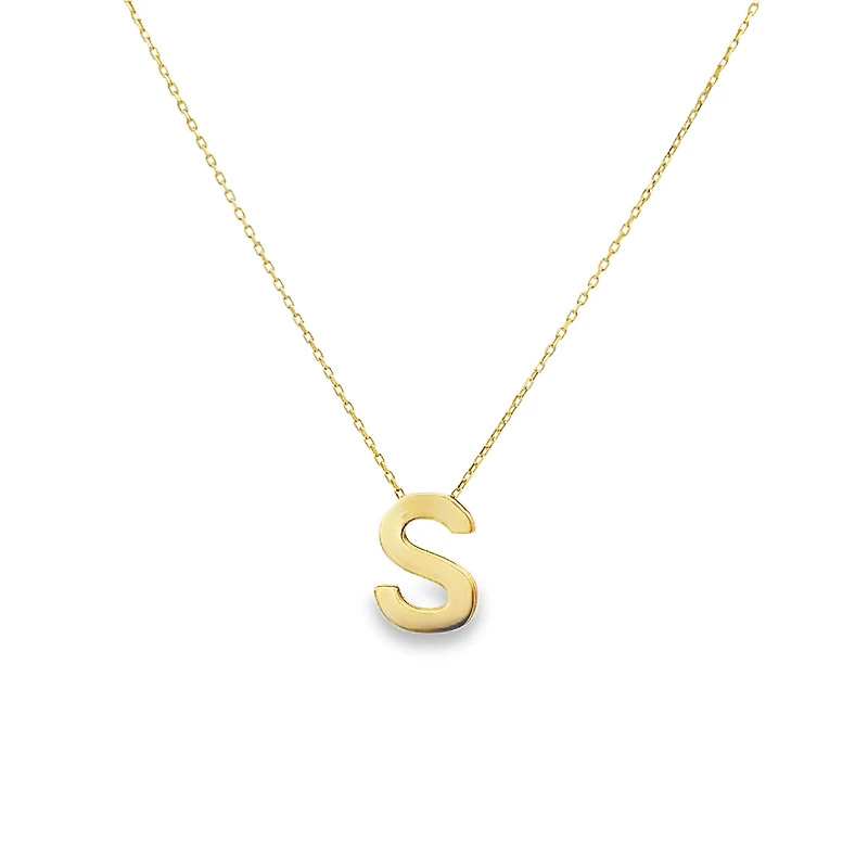 Gold S Initial Necklace