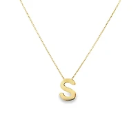 Gold S Initial Necklace