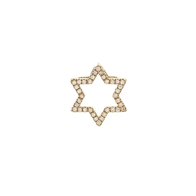 Star of David Open Diamond Pendant