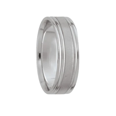 6mm Brush/Polished Domes Wedding Band