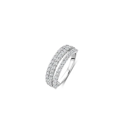 Tinsel Three Line Zirconia Ring