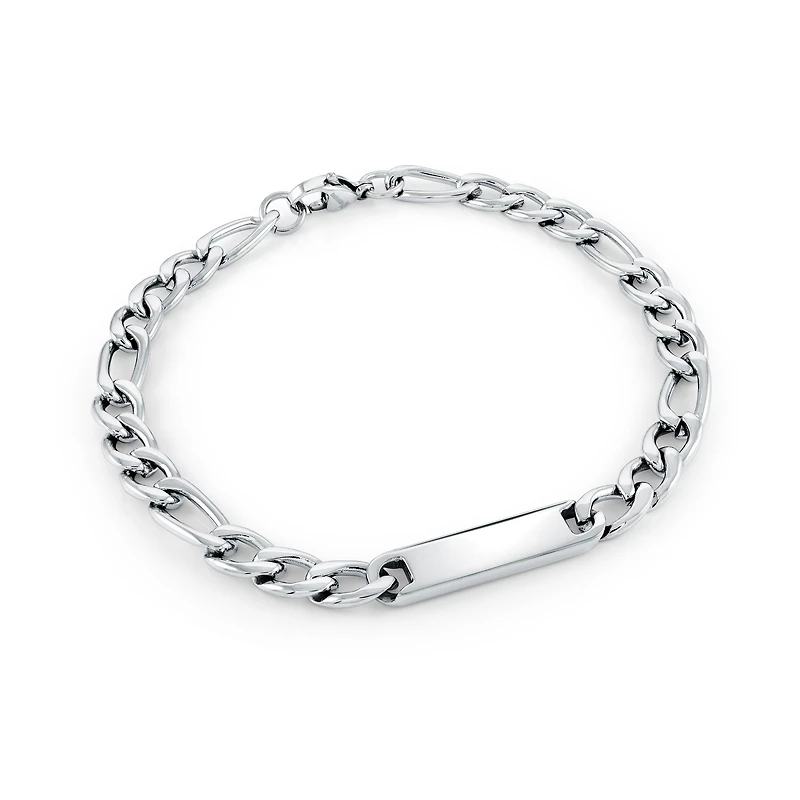 Polished Figaro Link 6mm Bracelet